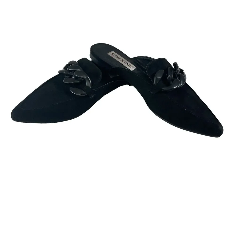 Steve Madden Women's Suede Slip On Slides Shoes Finn Model SZ/6M